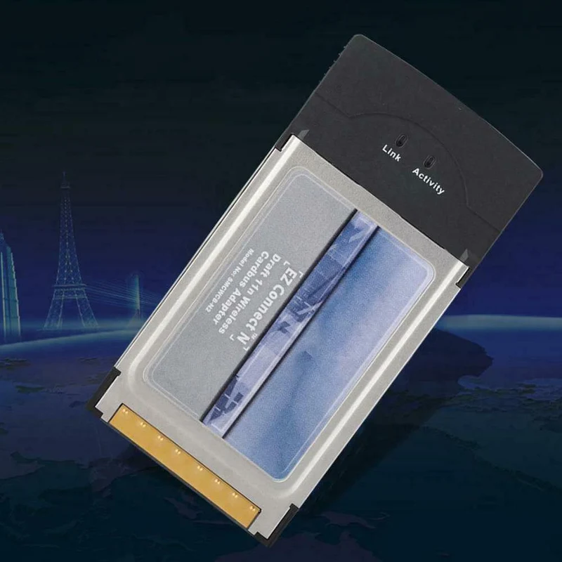 Connect N Pro Draft 802.11n 2.4 GHz 300 Mbit / s PCMCIA WiFi-Adapter Drahtloser Cardbus-Adapter für SMC Windows XP / Vista (grau Andere)