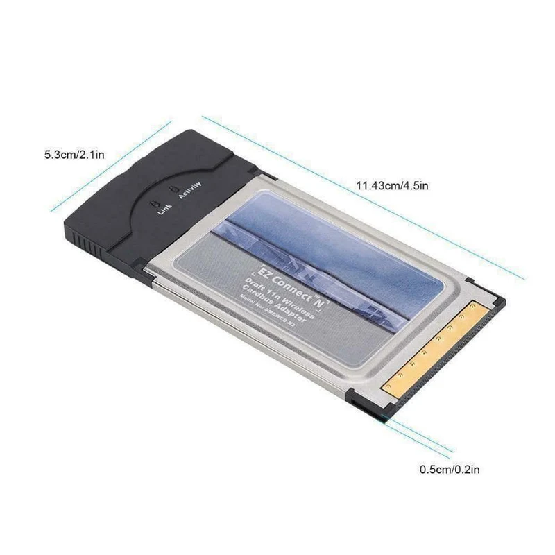Connect N Pro Draft 802.11n 2.4 GHz 300 Mbit / s PCMCIA WiFi-Adapter Drahtloser Cardbus-Adapter für SMC Windows XP / Vista (grau Andere)