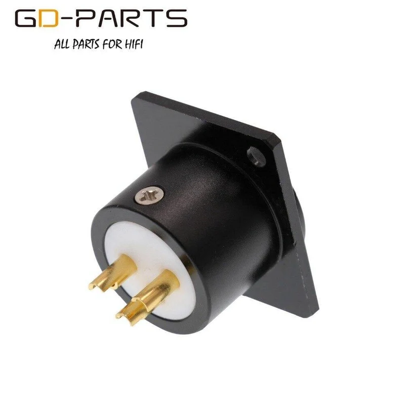 EIZZ High-End 3-PIN-Stecker XLR-Stecker MIC AMP CANNON-Steckeradapter 24 Karat vergoldeter Tellur-Kupfer-Teflon-Isolator 1PC
