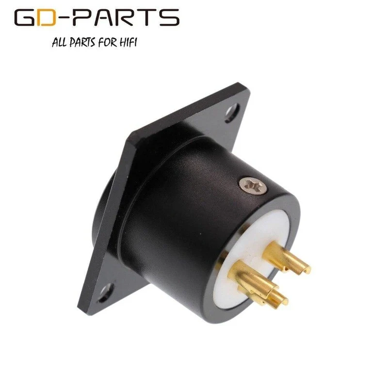 EIZZ High-End 3-PIN-Stecker XLR-Stecker MIC AMP CANNON-Steckeradapter 24 Karat vergoldeter Tellur-Kupfer-Teflon-Isolator 1PC