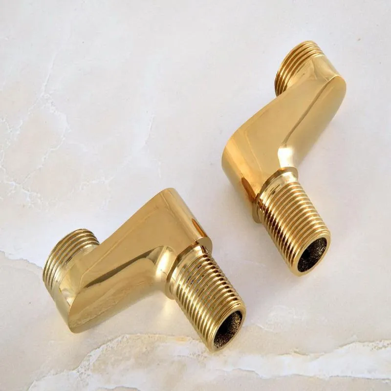 2 Stück poliertes goldfarbenes Messing, Klauenfuß, Badewannenarmatur, verstellbare Schwenkarme, Badezimmerzubehör, aba056