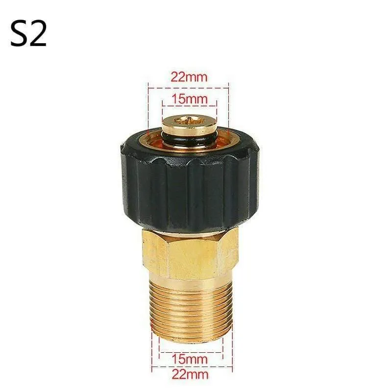 Hochdruckreiniger-Adapter, Schaumlanzen-Adapter, M22 x 14 mm, M22 x 15 mm Außengewinde, Gartenschlauch, Hochdruckreiniger-Zubehör