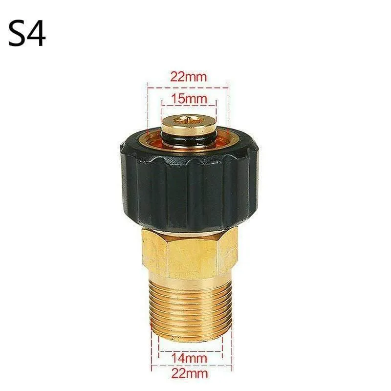 Hochdruckreiniger-Adapter, Schaumlanzen-Adapter, M22 x 14 mm, M22 x 15 mm Außengewinde, Gartenschlauch, Hochdruckreiniger-Zubehör
