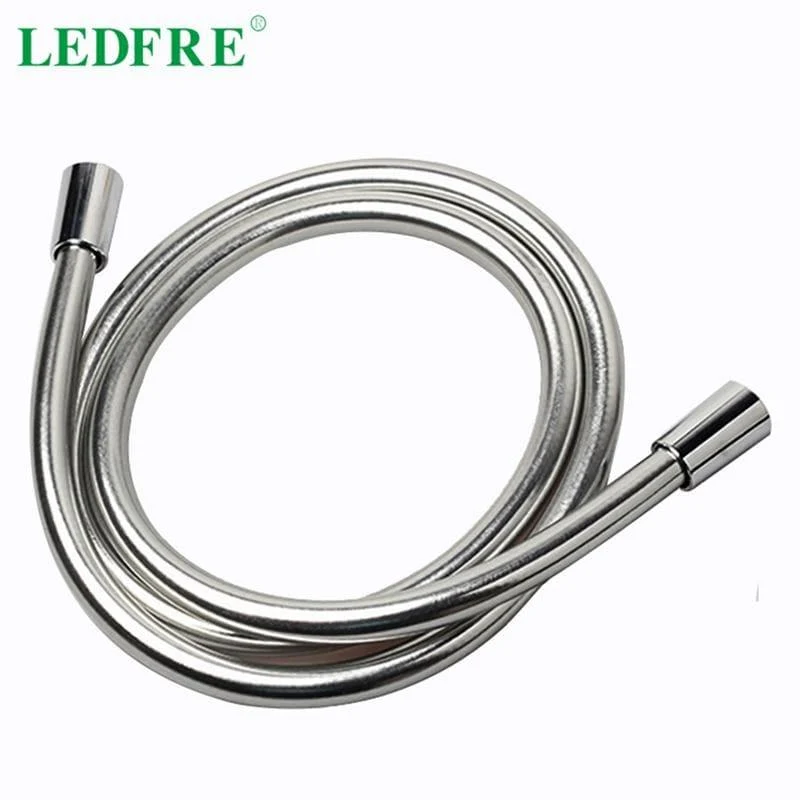 LEDFRE PVC-Brauseschlauch, silberfarbener PVC-Schlauch, flexibler Sanitärschlauch für Badezimmer, Handbrause, F1/2 x F1/2, für 16 Zoll, 40 Zoll, 60 Zoll, 80 Zoll