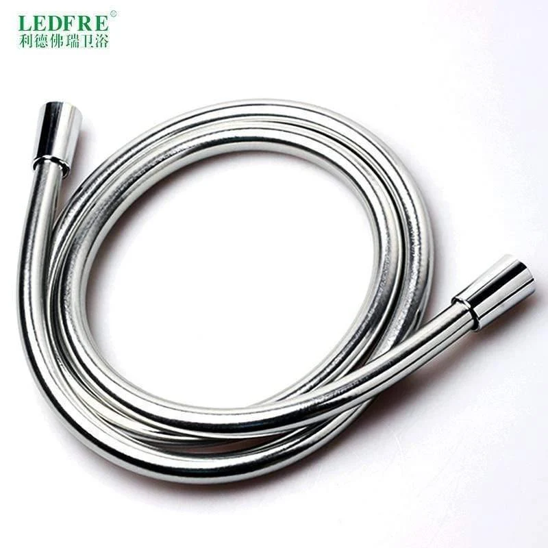 LEDFRE PVC-Brauseschlauch, silberfarbener PVC-Schlauch, flexibler Sanitärschlauch für Badezimmer, Handbrause, F1/2 x F1/2, für 16 Zoll, 40 Zoll, 60 Zoll, 80 Zoll