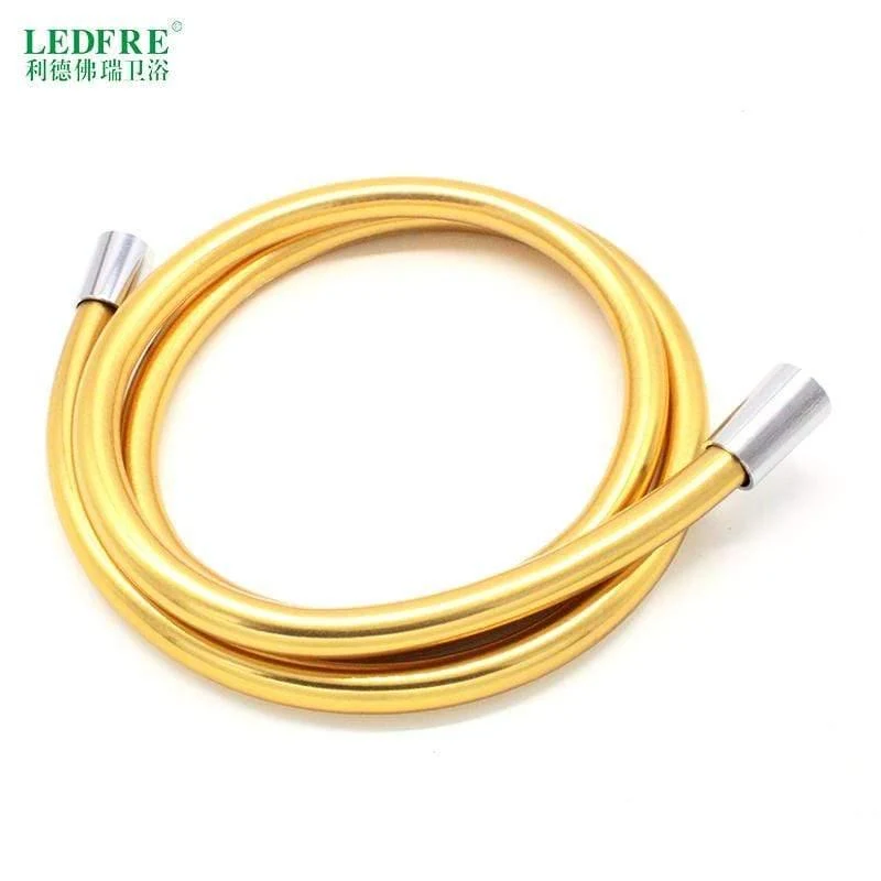 LEDFRE PVC-Brauseschlauch, silberfarbener PVC-Schlauch, flexibler Sanitärschlauch für Badezimmer, Handbrause, F1/2 x F1/2, für 16 Zoll, 40 Zoll, 60 Zoll, 80 Zoll