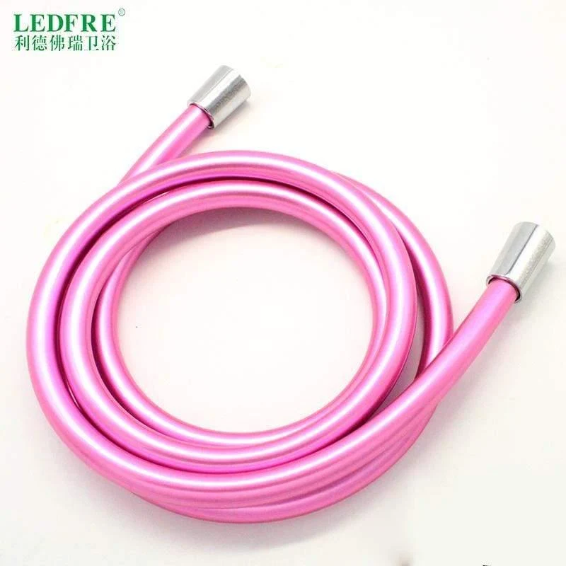 LEDFRE PVC-Brauseschlauch, silberfarbener PVC-Schlauch, flexibler Sanitärschlauch für Badezimmer, Handbrause, F1/2 x F1/2, für 16 Zoll, 40 Zoll, 60 Zoll, 80 Zoll