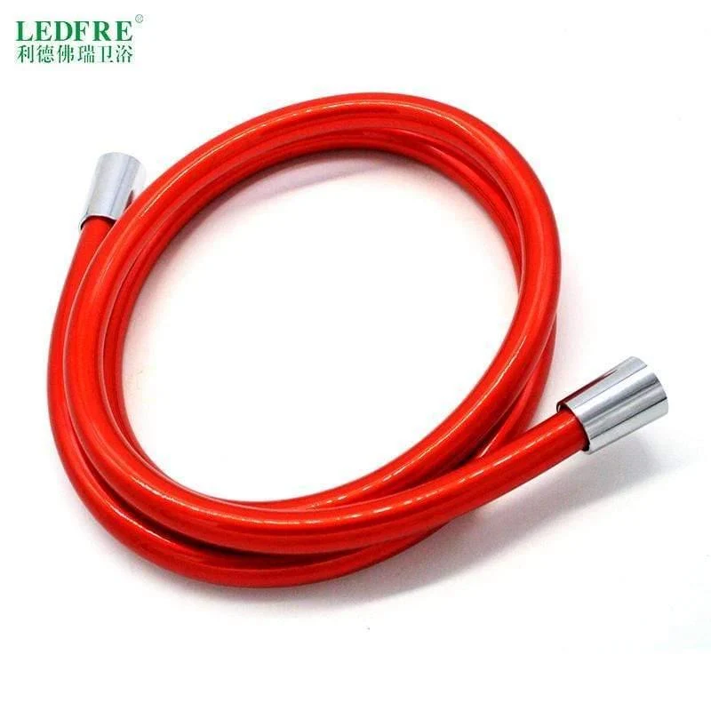 LEDFRE PVC-Brauseschlauch, silberfarbener PVC-Schlauch, flexibler Sanitärschlauch für Badezimmer, Handbrause, F1/2 x F1/2, für 16 Zoll, 40 Zoll, 60 Zoll, 80 Zoll