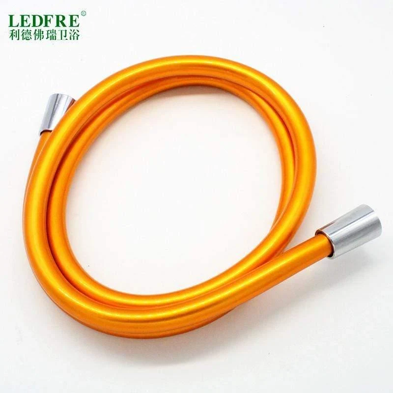 LEDFRE PVC-Brauseschlauch, silberfarbener PVC-Schlauch, flexibler Sanitärschlauch für Badezimmer, Handbrause, F1/2 x F1/2, für 16 Zoll, 40 Zoll, 60 Zoll, 80 Zoll