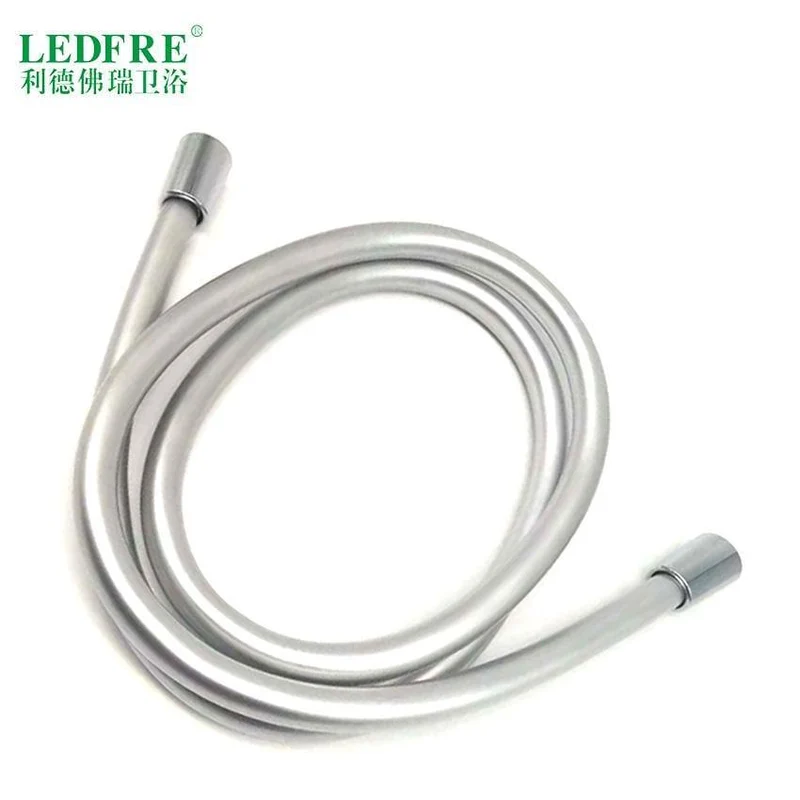 LEDFRE PVC-Brauseschlauch, silberfarbener PVC-Schlauch, flexibler Sanitärschlauch für Badezimmer, Handbrause, F1/2 x F1/2, für 16 Zoll, 40 Zoll, 60 Zoll, 80 Zoll