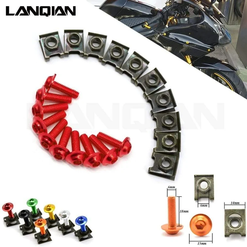 Motorradverkleidungsschrauben Befestigungsklammern Gehäuse Federmutter Schraubensatz Für Honda CBR650R XL1000 VARADERO XL1000V VARADERO Teile