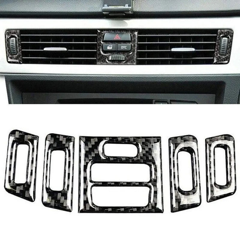 Zubehör Luftauslass Verkleidung Teile 5 Stück Kohlefaser Interieur Für BMW 3er E90 E92 E93 2005-2012