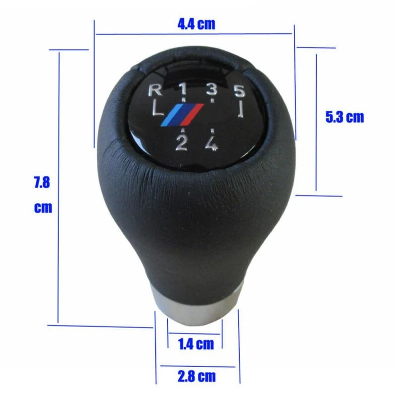Auto Gear Shift Knob Lederabziehbilder Abdeckung für BMW M E87 E90 E36 E46 E91 E92 F30 5-Gang Schwarz Innenausstattung Teile ersetzen