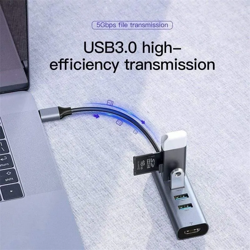 Baseus Multi USB C HUB auf 3.0 USB HDMI Adapter für MacBook Pro Zubehör Typ C HUB RJ45 Kartenleser Ethernet USB Splitter