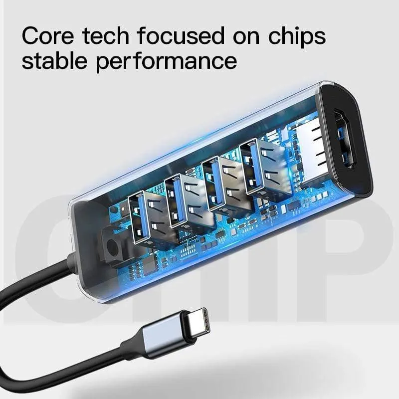 Baseus Multi USB C HUB auf 3.0 USB HDMI Adapter für MacBook Pro Zubehör Typ C HUB RJ45 Kartenleser Ethernet USB Splitter