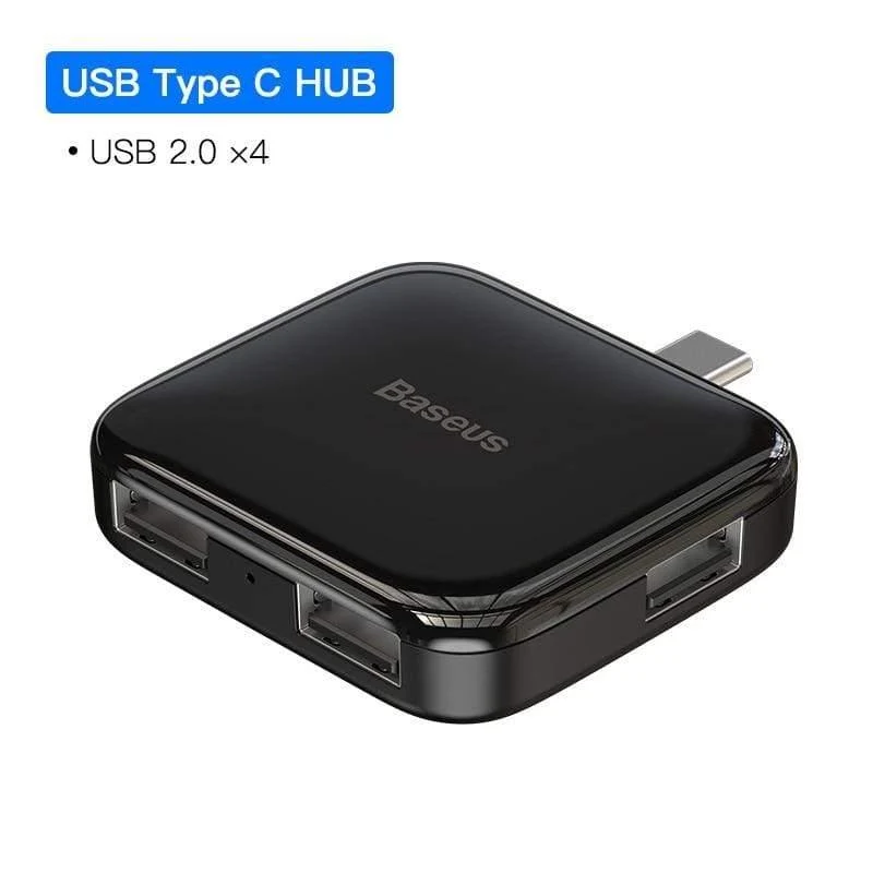 Baseus USB HUB USB C HUB zu USB 2.0 für MacBook Pro Air iPad Pro 2020 Typ C HUB 4 Anschlüsse USB 2.0 HUB für Xiaomi Samsung Notebook