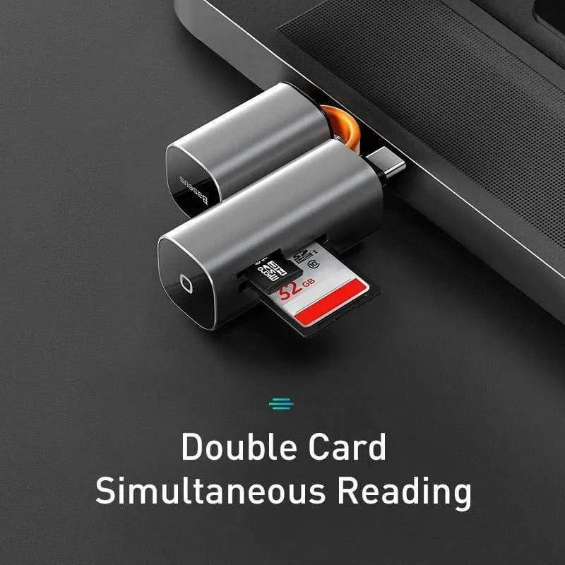Baseus 2-in-1-Kartenleser, USB 3.0 Typ C auf TF, Micro-SD-Kartenleser für MacBook Pro, Huawei P30 Pro, Smart OTG-Speicherkartenleser