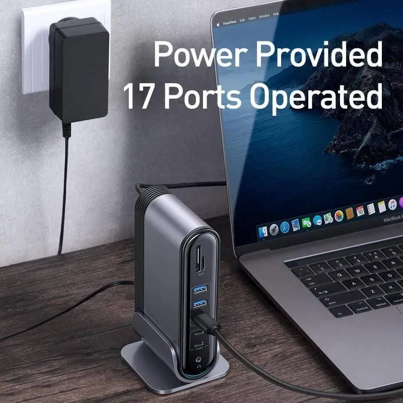 Baseus USB C HUB Typ C für Multi HDMI USB 3.0 mit Netzteil-Dockingstation für MacBook Pro RJ45 OTG USB-Anschlüsse USB HUB