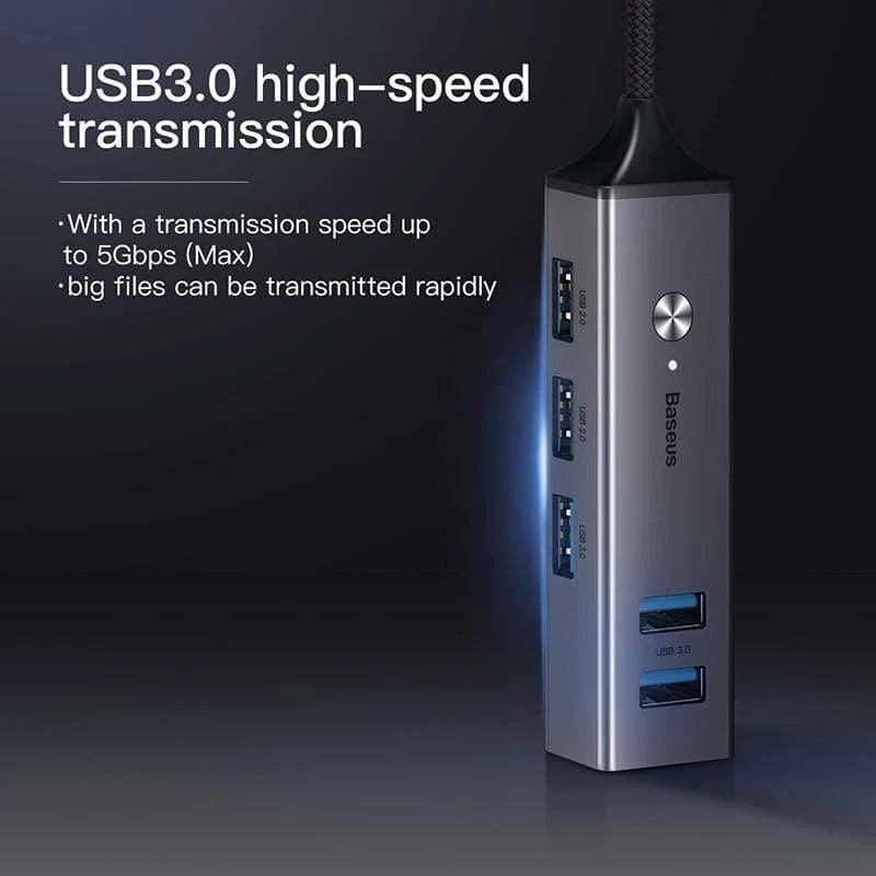 Baseus USB C HUB zu USB 3.0 USB 2.0 USB HUB für MacBook Pro Surface Pro 6 Typ C HUB Erweitern Sie 5 Ports USB-Anschlüsse USB-Splitter