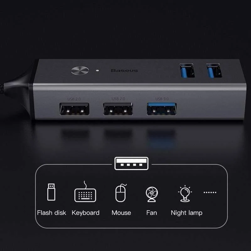Baseus USB C HUB zu USB 3.0 USB 2.0 USB HUB für MacBook Pro Surface Pro 6 Typ C HUB Erweitern Sie 5 Ports USB-Anschlüsse USB-Splitter