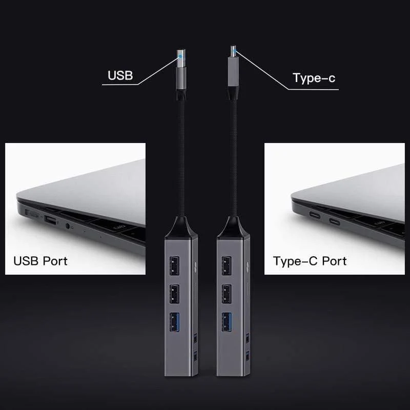 Baseus USB C HUB zu USB 3.0 USB 2.0 USB HUB für MacBook Pro Surface Pro 6 Typ C HUB Erweitern Sie 5 Ports USB-Anschlüsse USB-Splitter