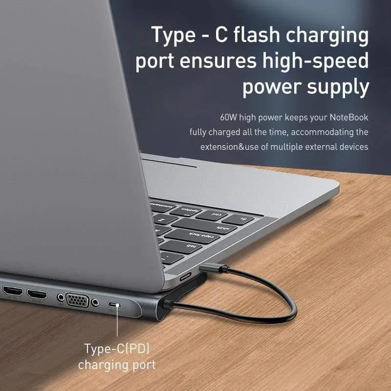 Baseus USB Typ C HUB bis 3.0 USB HDMI RJ45 USB HUB für MacBook Pro Zubehör USB Splitter Multi 11 Anschlüsse Typ C HUB USB-C HUB