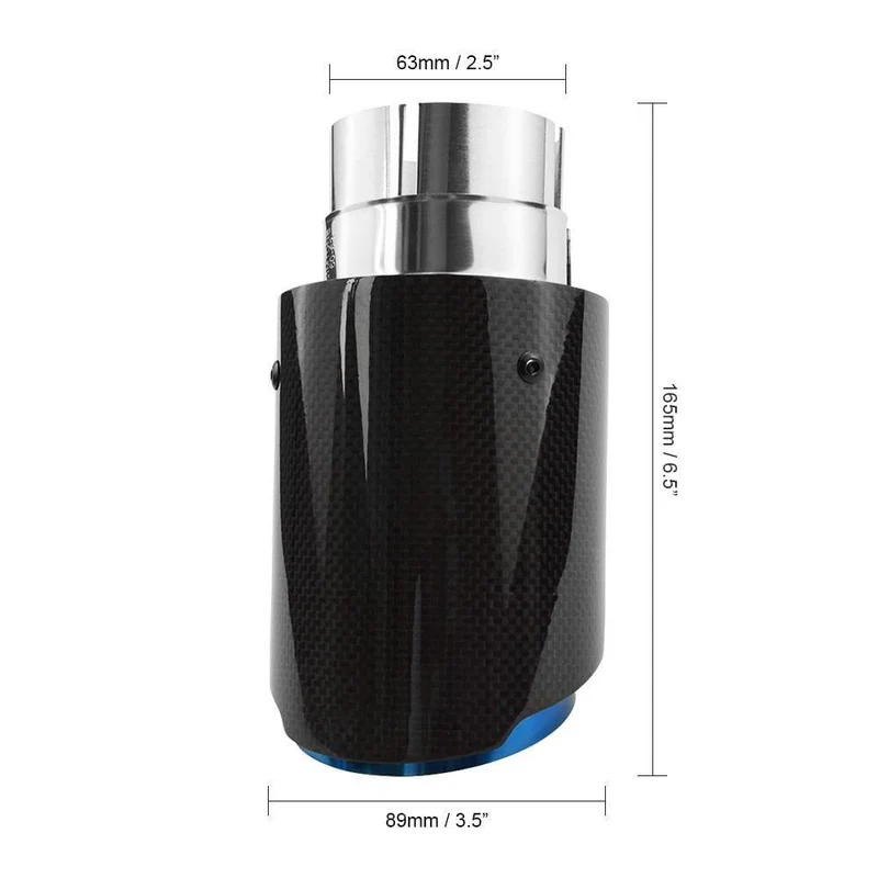 Universal Carbon Fiber Cut Out Düse für Schalldämpfer Auto Auspuff Tipps Rohr Ausschnitt Dekoration Styling Tuning Zubehör für BMW VW