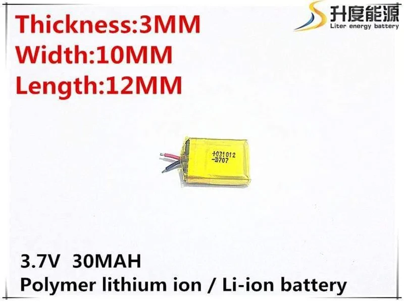 Großhandel 10pcs 3.7V 30mAh 301012 Akku Lithium Polymer Li-Ionen Akku Für Mp3 Mp4 PAD DVD DIY Bluetooth