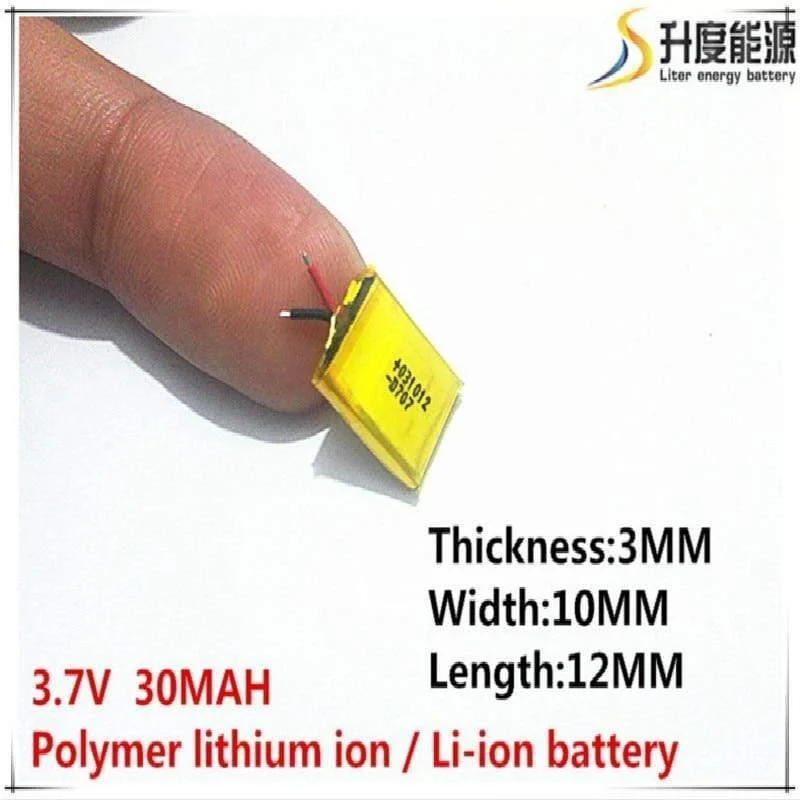 Großhandel 10pcs 3.7V 30mAh 301012 Akku Lithium Polymer Li-Ionen Akku Für Mp3 Mp4 PAD DVD DIY Bluetooth