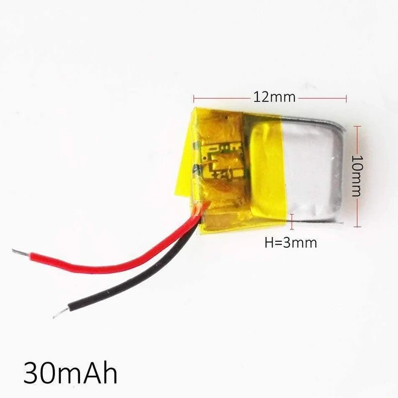 3.7 V 30 mAh 301012 Lithium-Polymer-Lipo-Akku Li-Ionen-Zellen für MP3-Bluetooth-Lautsprecher