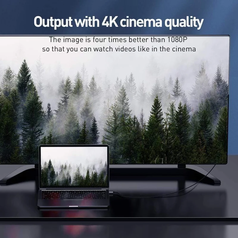 Baseus USB C HDMI-Kabel Typ C zu HDMI 4K 60Hz HDMI-Adapter Thunderbolt 3 zu HDMI-Kabel HDMI 2.0 für Samsung S20 S10 Huawei P40 (GRAU 1.8 m)