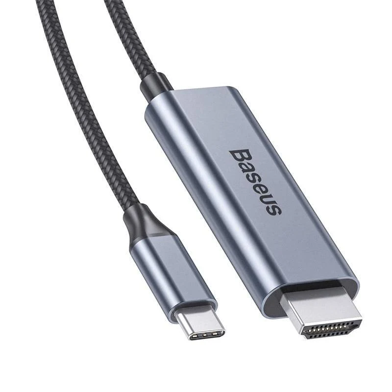 Baseus USB C HDMI-Kabel Typ C zu HDMI 4K 60Hz HDMI-Adapter Thunderbolt 3 zu HDMI-Kabel HDMI 2.0 für Samsung S20 S10 Huawei P40 (GRAU 1.8 m)