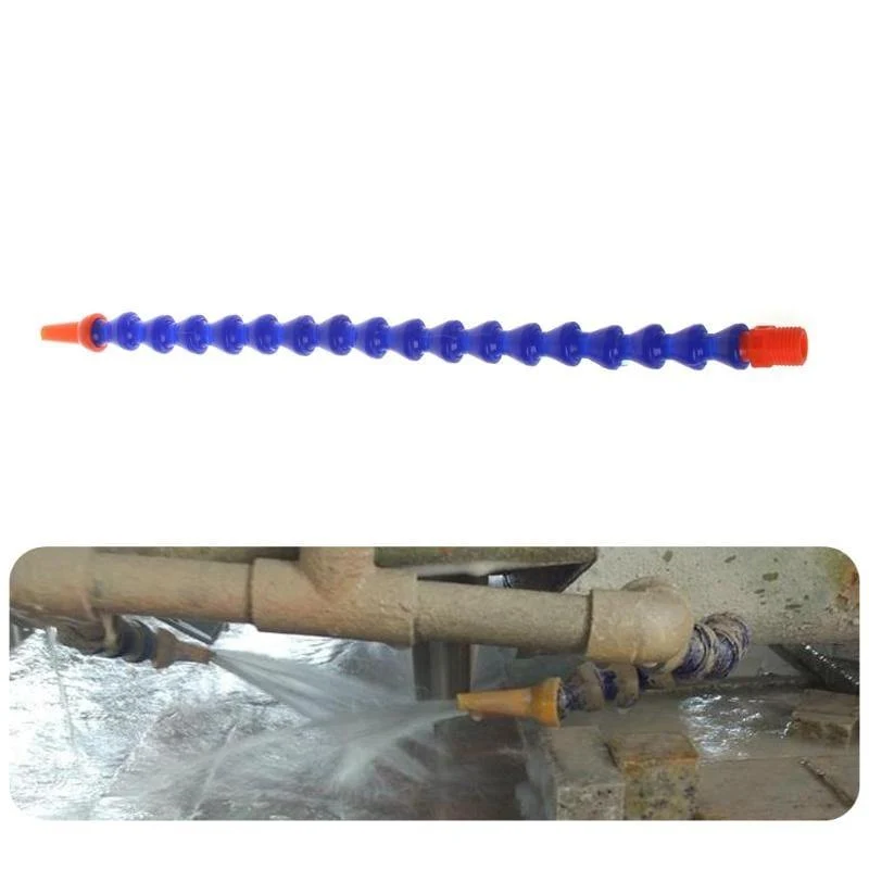 10 Stück runde Düse 1 / 4PT flexibler Ölkühlmittelrohrschlauch Blau Orange