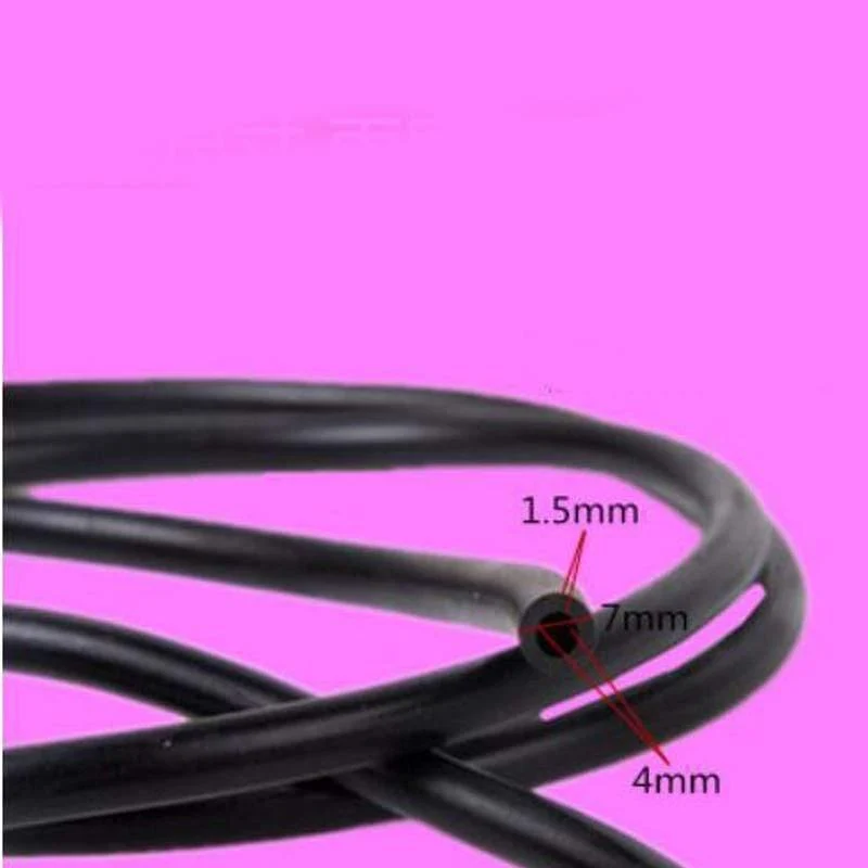 3 x 6 mm / 4 x 7 mm schwarz Epdm Rubber Auto Wipers Wasserrohr Wassersprühdüse Verbindungsrohr Gummischlauch für Auto