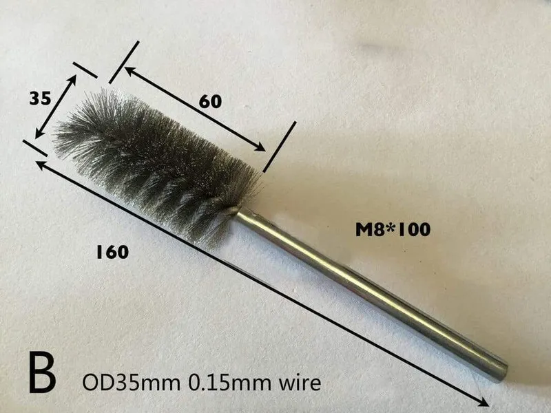 1 stücke Stahldraht Kessel Reinigungsbürste Drahtbürste Rohrreiniger Draht Reinigungsbürste Edelstahl Drahtbürste OD30/35/40/50 MM