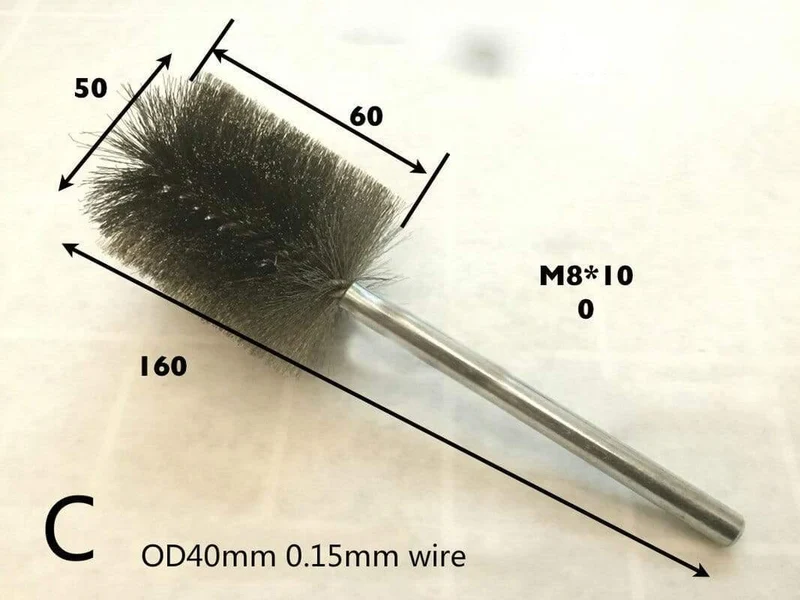 1 stücke Stahldraht Kessel Reinigungsbürste Drahtbürste Rohrreiniger Draht Reinigungsbürste Edelstahl Drahtbürste OD30/35/40/50 MM
