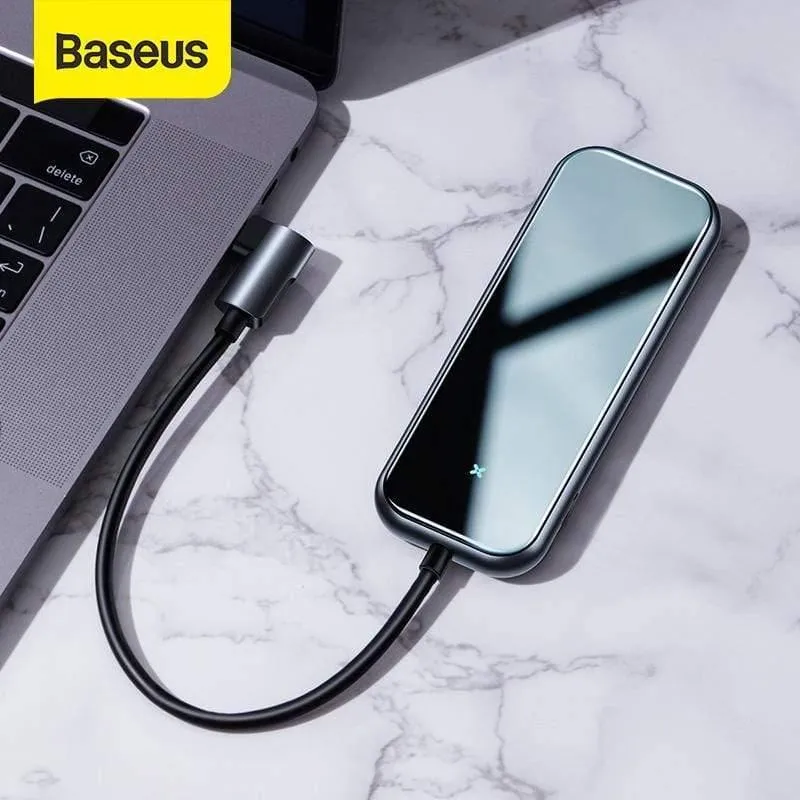 Baseus USB C HUB zu HDMI USB 3.0 RJ45 Typ C HUB für MacBook Pro Air 2020 Kartenleser Glas USB Splitter für Notebook USB HUB