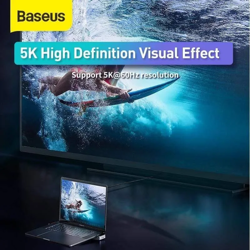 Baseus USB C HUB zu HDMI USB 3.0 USB HUB für MacBook Pro Thunderbolt 3 USB Splitter Kombinierter RJ45-Halter 9 in 1 Typ C HUB (9in1 USB Typ C HUB)
