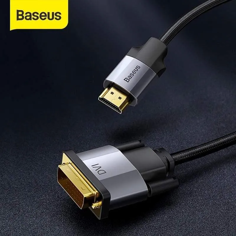 Baseus 4KHD DVI zu HDMI Kabel Stecker zu Stecker Zweiwege HDMI zu DVI Adapter Konverter für PS4 PC HDTV Projektor