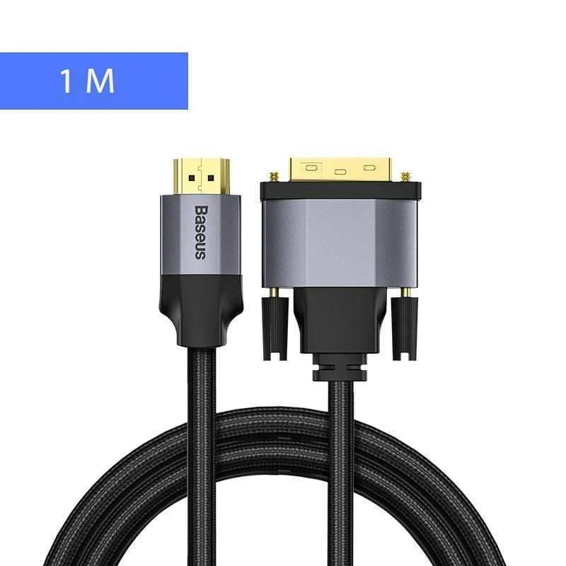 Baseus 4KHD DVI zu HDMI Kabel Stecker zu Stecker Zweiwege HDMI zu DVI Adapter Konverter für PS4 PC HDTV Projektor