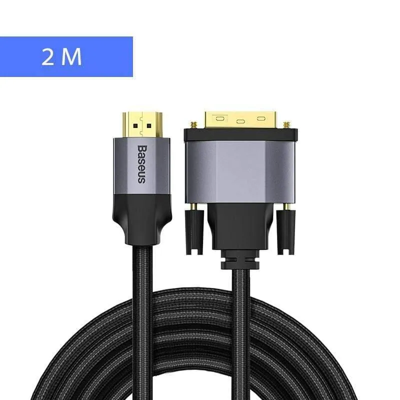 Baseus 4KHD DVI zu HDMI Kabel Stecker zu Stecker Zweiwege HDMI zu DVI Adapter Konverter für PS4 PC HDTV Projektor