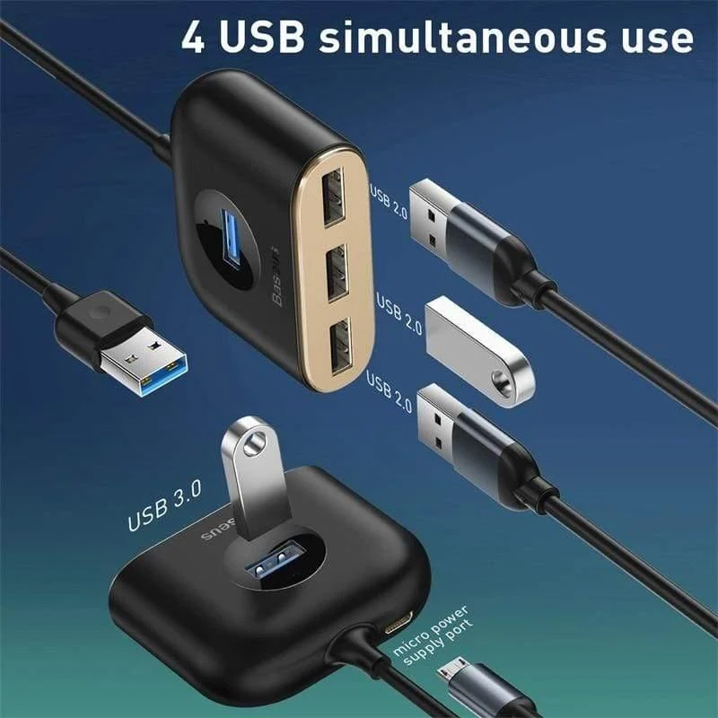 Baseus USB HUB USB 3.0 HUB Typ C HUB zu USB 3.0 für MacBook Pro Air 2020 USB 2.0 HUB LED USB Splitter für Huawei Notebook HUB