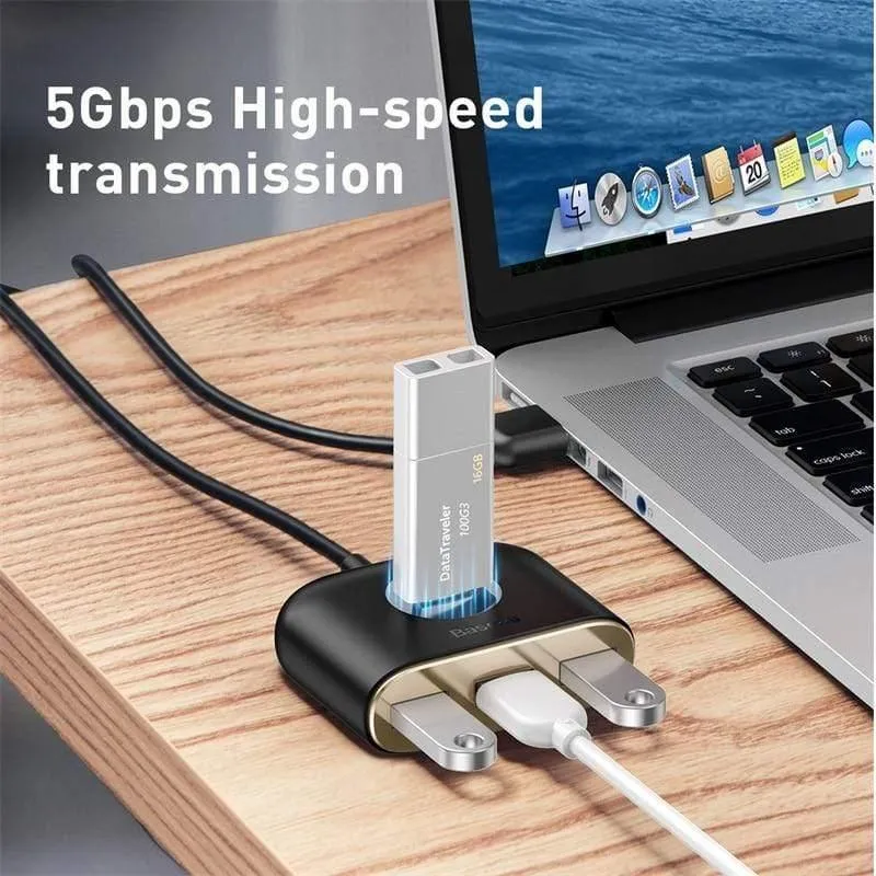 Baseus USB HUB USB 3.0 HUB Typ C HUB zu USB 3.0 für MacBook Pro Air 2020 USB 2.0 HUB LED USB Splitter für Huawei Notebook HUB