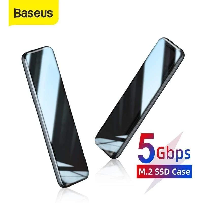 Baseus M2 SSD-Gehäuse M.2 auf USB Typ C 3.0 NVME-Gehäuse SSD-Festplatte für PCIE NVME NGFF SATA M/B KEY SSD-Festplattenbox SSD-Caddy