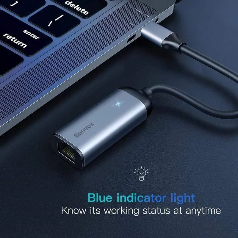 Baseus USB C Ethernet USB Typ C zu RJ45 HUB Adapter für MacBook Pro Xiaomi Mi Box 3 / S Samsung S10 S9 Netzwerkkarte USB Lan (1000 Mbit / s Lan)