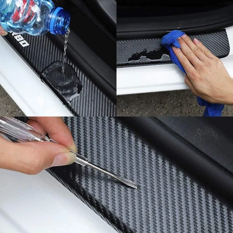 Autoaufkleber für BMW X5 F15 E70 E53 G05 Auto Heckstoßstange Kofferraumschutz Aufkleber Wasserdichtes Carbonfaser-Tuning Autozubehör (für X5)