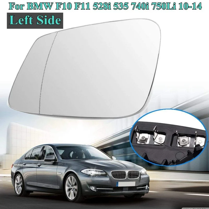 1 Paar Auto-Außenteile beheizt Heckspiegel Glasspiegel + Verbindungskabel Für BMW 6/7 Baureihe F10 F11 528i 535 740i 750Li 2010-14