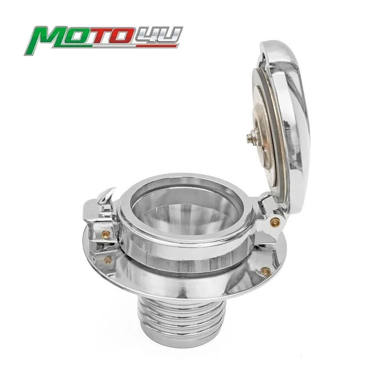 Kraftstofftank Tankdeckel Glanz Monza Style Motorradteile Für BMW R45 R65 R80 R90 90S 100R R100 (Silber)