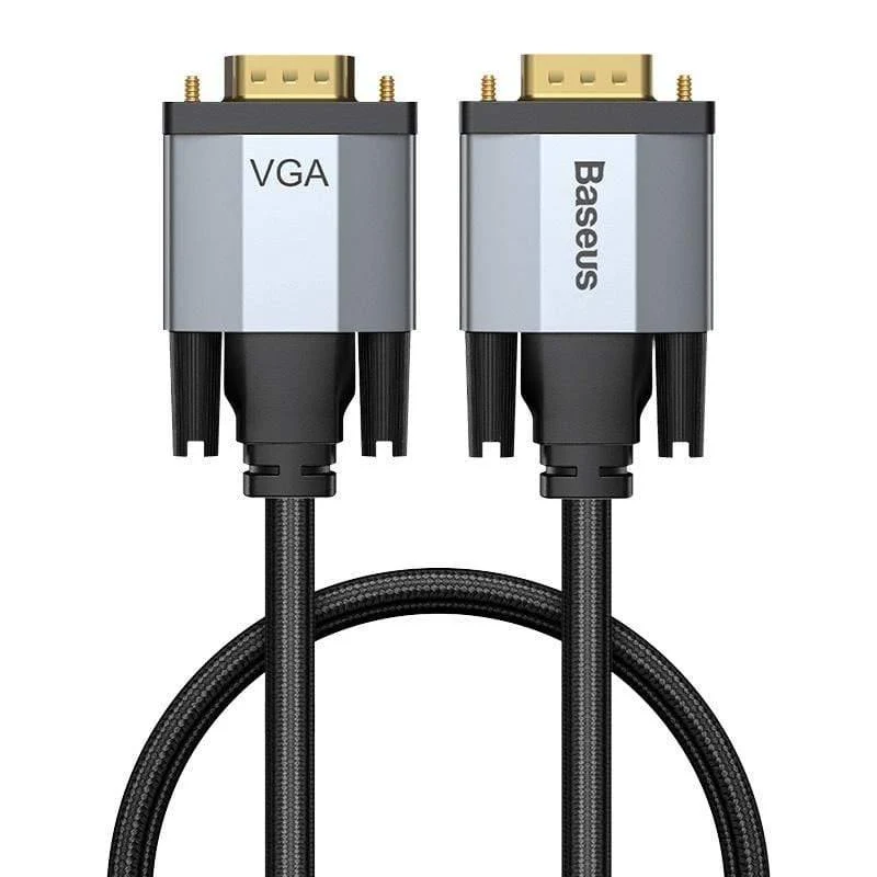 Baseus VGA-Kabel 1080P VGA-Stecker auf VGA-Stecker, Kabel für Projektor, Fernseher, Computer, 15-poliges Kabel für Multimedia, VGA-Kabel