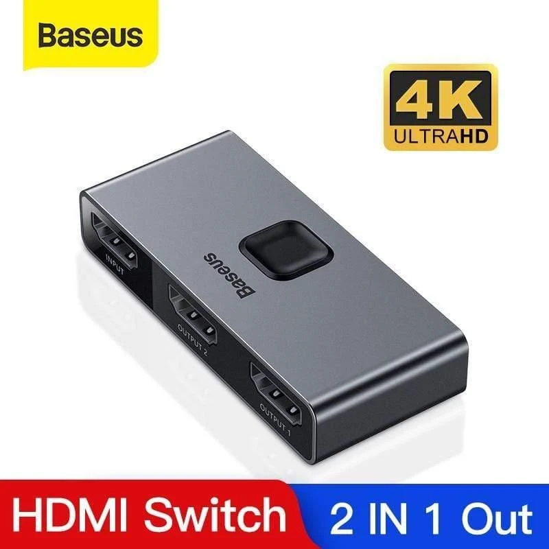 Baseus HDMI Splitter 4K 60Hz Bidirektionaler HDMI-Schalter 1x2 / 2x1 HDR HDMI-Audioadapter für PS4-TV-Box HDMI-Umschalter (HDMI-Schalter-94 HDMI-Schalter-200009042)